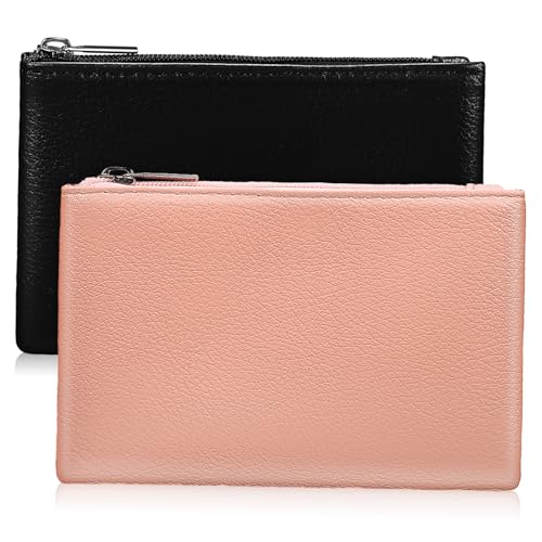 LRXIYODE 2 Stück Kleine Damen Geldbörse mit Reißverschluss PU Material und Make Up Täschchen Vielseitige Clutch für Schlüssel Karten und Kleingeld Trendiges Muster Robust und Praktisch von LRXIYODE