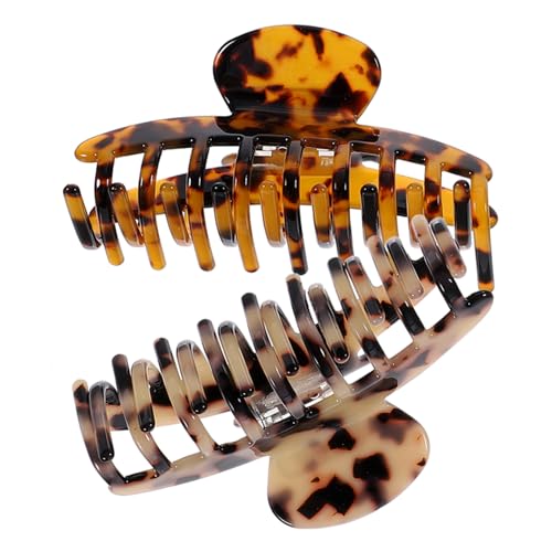 LRXIYODE 2 Stück Leopard Haarklammer Damen Groß Stilvolle Haarklauenclips für Dickes und Dünnes Haar Rutschfeste Haarspangen für Alltag und Freizeit von LRXIYODE