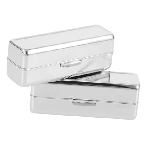 LRXIYODE 2 Stück Lippenstift Organizer mit Spiegel Tragbare Kosmetik Aufbewahrungstasche Robuste Makeup Box für Lippenpflege und Mehr Retro Design für Elegantem Look von LRXIYODE