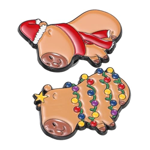 LRXIYODE 2 Stück Lustige Cartoon Broschen aus Metall Niedliche Anstecknadeln für Kleidung Rucksäcke Jacken Modische Tier pins für Mädchen und Frauen von LRXIYODE