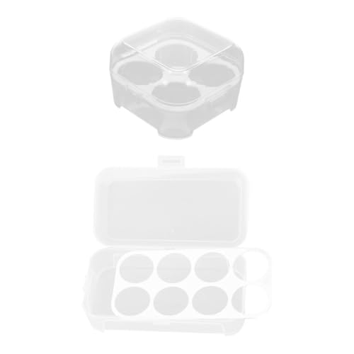 LRXIYODE 2 Stück Makeup Sponge Aufbewahrungsbox mit Deckel Staubschutz und Fach Fächer Große Kapazität Praktische Make Up Schwamm Organizer für Hautpflegeprodukte und Make Up Zubehör von LRXIYODE