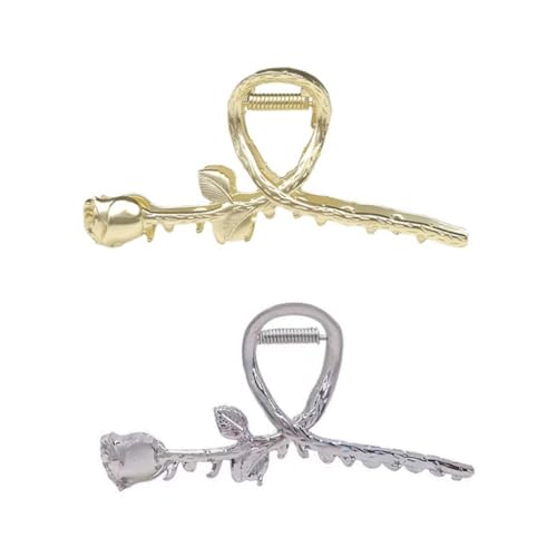 LRXIYODE 2 Stück Metall Haarspangen Design Rutschfeste Haarklammern mit Starkem Griff Stilvolle Blumen haarschmuck Clips für Damen und Mädchen Modische Styling Accessoires LRXIYODE 2 Stück Metall Haarspangen Design Rutschfeste Haarklammern mit Starkem Griff Stilvolle Blumen haarschmuck Clips für Damen und Mädchen Modische Styling Accessoires von LRXIYODE