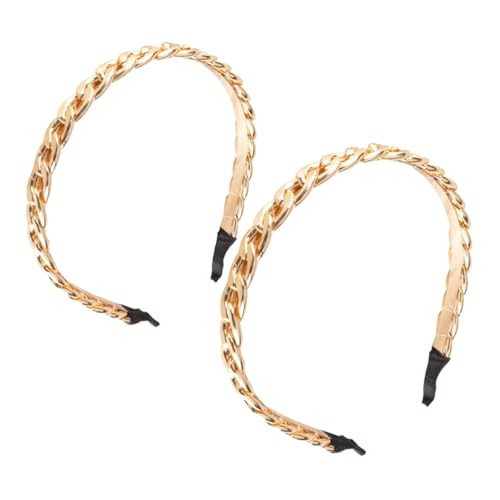 LRXIYODE 2stücke Vintage Metall Stirnband Mit Kette Kopfschmuck Für Damen Und Mädchen Haarschmuck Für Hochzeit Geburtstag Valentinstag Jubiläum Aus Metall von LRXIYODE