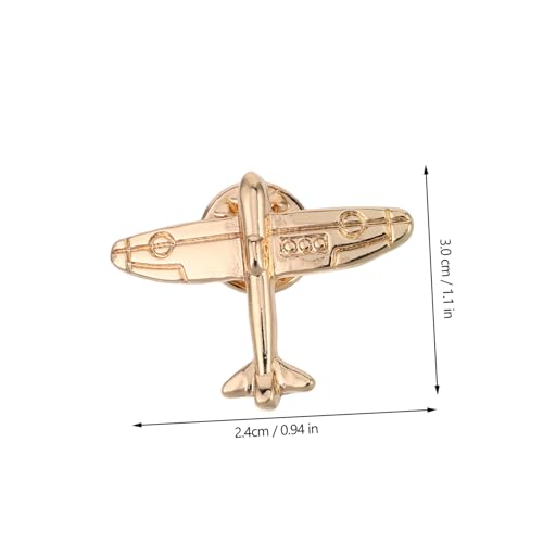 LRXIYODE 2 Stück Mini Flugzeug Anstecknadel Gold Silber Lapel Pins für Anzug Hemd Reisebrosche für Damen Herren Vielseitiges Accessoire für Business Hochzeit Dinner von LRXIYODE
