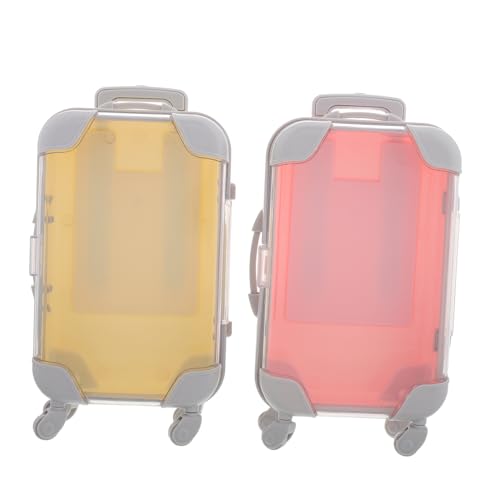LRXIYODE 2 Stück Mini Reise Wimpern Organizer Tragbare Kunststoff Box für Falsche Wimpern Transparentes Trolley Design für Kosmetikaufbewahrung und Party Accessoires von LRXIYODE