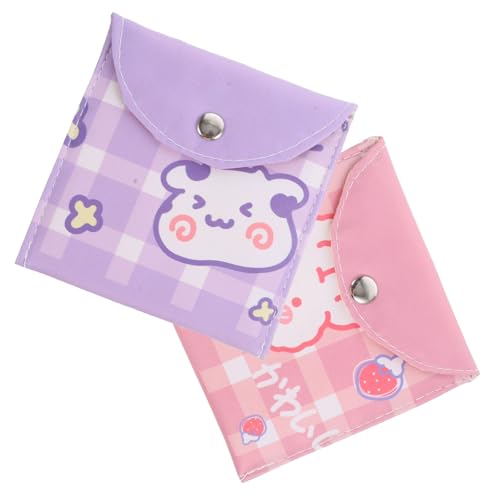 LRXIYODE 2 Stück Multifunktionale Damen Perioden Tasche Outdoor Hygienebeutel für Damen Kosmetiktasche Sanitärpads Aufbewahrung Zufällige Farben von LRXIYODE