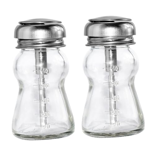 LRXIYODE 2 Stück Nachfüllbare Glasflasche mit Pumpe Transparente Kosmetik Subflasche für Nagellackentferner Praktische und Robuste Pressflasche für Make Up Entferner von LRXIYODE
