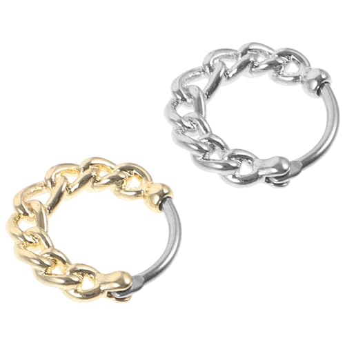 LRXIYODE 2 Stück Nasenringe für Damen Clip Nasenring Piercing Modisches und Minimalistisches Nasenschmuck Design Gold und Silber LRXIYODE 2 Stück Nasenringe für Damen Clip Nasenring Piercing Modisches und Minimalistisches Nasenschmuck Design Gold und Silber von LRXIYODE