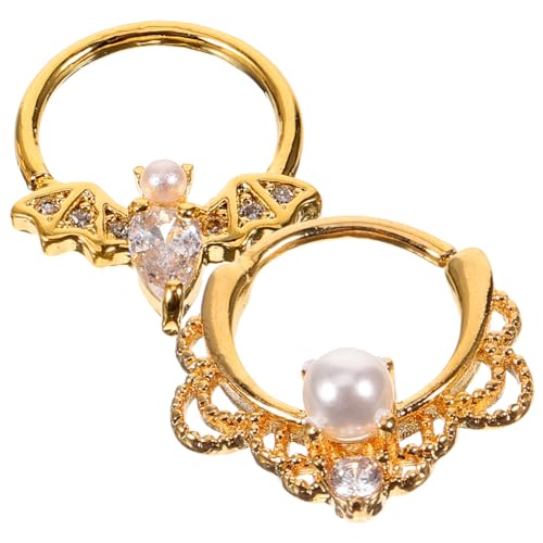 LRXIYODE 2 Stück Nasenringe für Frauen Metall Knorpel Nasenhoop Nasenschmuck Hautfreundlich mit und Schmetterlingsdesign für Besondere Anlässe von LRXIYODE