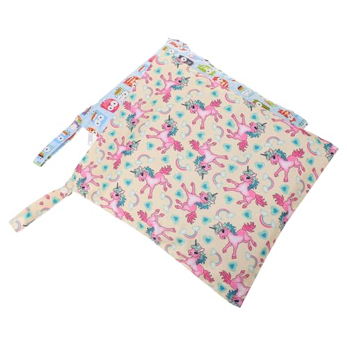 LRXIYODE 2 Stück Nasse Trockentasche Windeltasche Fitnessstudio Wasserdicht Sport Wäschesack Lagerung Waschen Wickeltasche Wäschesäcke Mutterschaft Tragbar Windeleimer Aluminiumlegierung von LRXIYODE