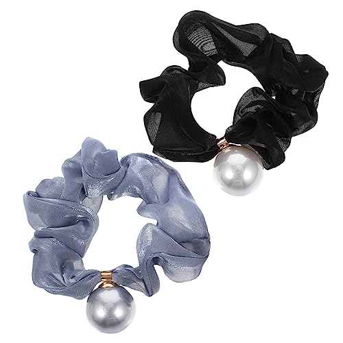 LRXIYODE 2 Stück Perlen Haargummis für Mädchen Eleganter Haarschmuck Vielseitig Kombinierbar für Alltag und Partys von LRXIYODE
