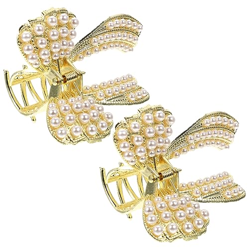 LRXIYODE 2 Stück Perlen Haarklammern Rutschfeste Haarklammern für Dickes Haar Haarspangen mit Schleifen Design Damen und Mädchen Haarstyling Accessoires LRXIYODE 2 Stück Perlen Haarklammern Rutschfeste Haarklammern für Dickes Haar Haarspangen mit Schleifen Design Damen und Mädchen Haarstyling Accessoires von LRXIYODE