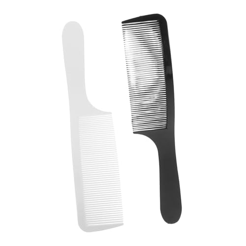 LRXIYODE 2 Stück Professioneller Gebogener Herren Haarschneidekamm Antistatisch Langlebig Ergonomisch Geformt für Präzises Schneiden Geeignet für Flache Schnitte Fade und Kurze Frisuren von LRXIYODE