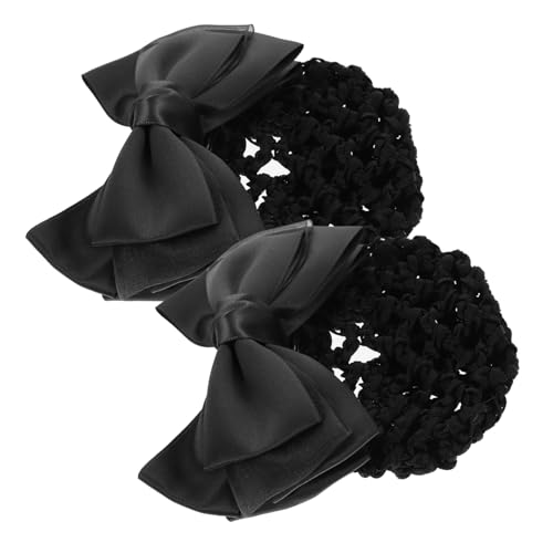 LRXIYODE 2 Stück Professionelles Haarnetz für Dutt aus Weichem mit Schleifen design Praktische Haarnetz clips für Frauen und Mädchen für Krankenschwestern Flugbegleiterinnen Bank von LRXIYODE