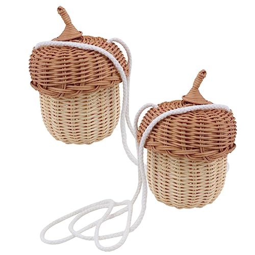 LRXIYODE 2 Stück Rattan Umhängetasche im Eichhörnchen Design Mini Tasche für Kreative Aufbewahrung als Fotorequisite und Deko für Mädchen LRXIYODE 2 Stück Rattan Umhängetasche im Eichhörnchen Design Mini Tasche für Kreative Aufbewahrung als Fotorequisite und Deko für Mädchen von LRXIYODE