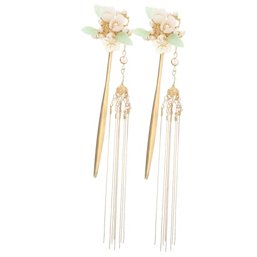 LRXIYODE 2 Stück Retro Chinesische Haarstäbe mit Blumenform und Fransen Teiliges aus Hochwertigem Eleganter Haarschmuck für Frauen Passend zu Hanfu Hochzeit Party Cosplay und Festivals LRXIYODE 2 Stück Retro Chinesische Haarstäbe mit Blumenform und Fransen Teiliges aus Hochwertigem Eleganter Haarschmuck für Frauen Passend zu Hanfu Hochzeit Party Cosplay und Festivals von LRXIYODE