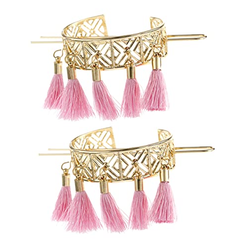 LRXIYODE 2 Stück Retro Haarnadeln mit Quasten Geometrische Hohlform Dutt Haarstifte für Damen Praktische Haarspangen für Hochsteckfrisuren von LRXIYODE