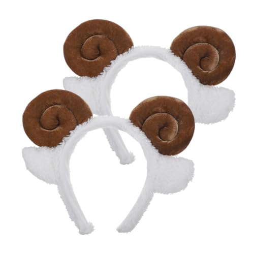 LRXIYODE 2stücke Schaf Ohr Stirnband Mit Horn Cartoon Haarband Für Halloween Party Cosplay Dekoration Süße Tierkopfschmuck Für Geburtstag Hochzeit Festive Anlässe von LRXIYODE