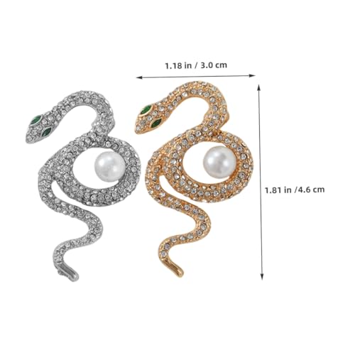 LRXIYODE 2 Stück Schlangen broschen mit Funkelnden Strasssteinen Vintage Tier anstecknadeln für Damen Modische Schmuckpins für Anzüge Pullover Mäntel Stilvolles Accessoire für Business und von LRXIYODE