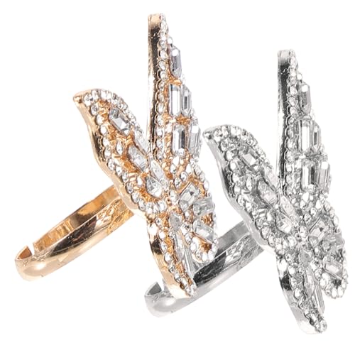 LRXIYODE 2 Stück Schmetterling Ringe mit Funkelnden Strasssteinen Damen Schmuckringe in Silber und Gold Tragbar für Alltag Party und Besondere Anlässe LRXIYODE 2 Stück Schmetterling Ringe mit Funkelnden Strasssteinen Damen Schmuckringe in Silber und Gold Tragbar für Alltag Party und Besondere Anlässe von LRXIYODE
