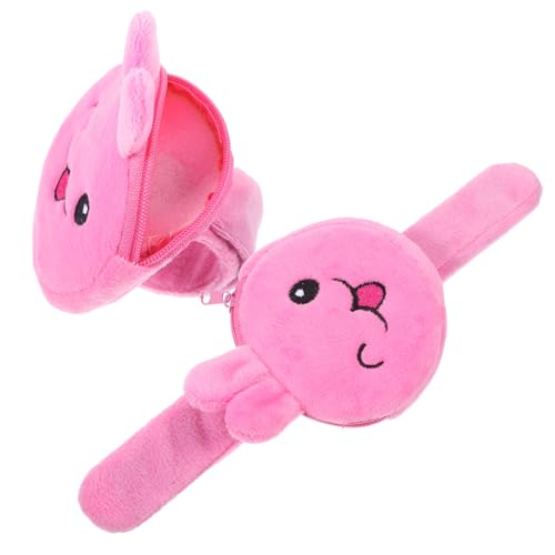 LRXIYODE 2 Stück Slap Armband mit Süßem Hasenmotiv Weiches Stoffarmband und Münzfach Hautfreundlich und Bequem als Party und Accessoire für Geburtstage und Themenfeiern von LRXIYODE