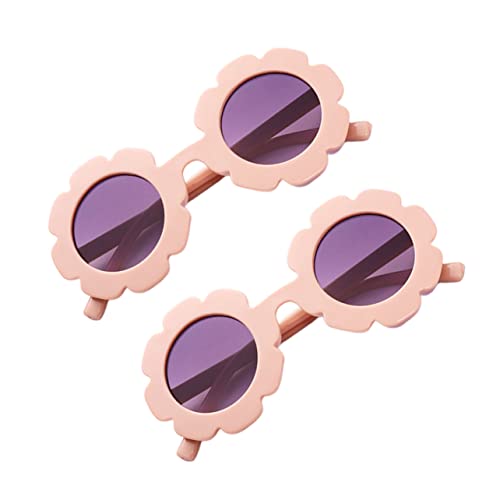 LRXIYODE 2 Stück Sonnenbrillen Khaki Sonnenblumen Design Uv Schutz Partybrille Robustes Harzmaterial Modisches Zubehör für Outdoor und Kostüm von LRXIYODE