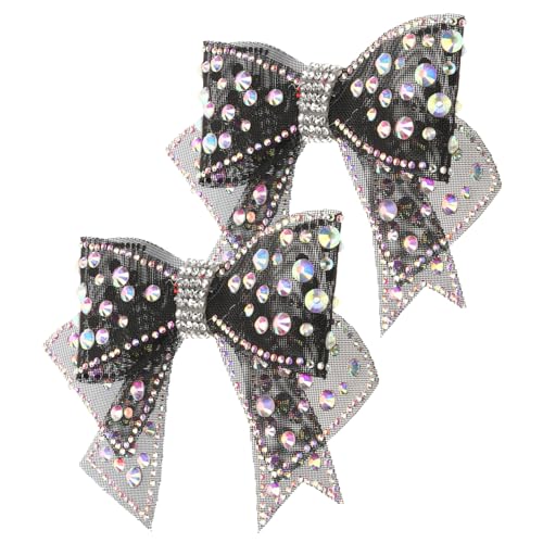LRXIYODE 2 Stück Strass Schleifen Schuhdeko Glitzernde Hochzeitsschleifen zum Aufkleben für Damen und Mädchen Funkelnde DIY Schuhverzierung für Schuhe Taschen Kleidung von LRXIYODE