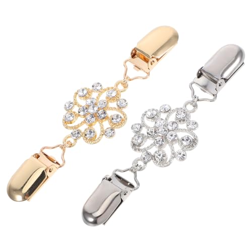 LRXIYODE 2stücke Retro-cardigan-clips Mit Strass Pullover-schalkettenclips Modische Kleiderclips Für Frauen Vielseitig Für Büro Und Gesellschaftliche Anlässe von LRXIYODE