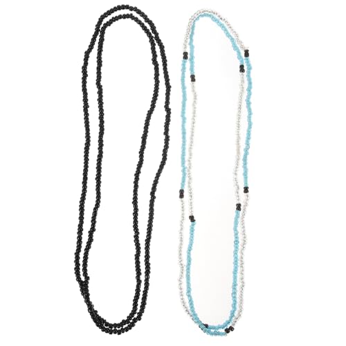 LRXIYODE 2 Stück Stylische Strand Taillenkette mit Perlen Modische Bikini und Körperkette für Damen Verstellbarer Beach Waist Decor Schmuck für Sommer und Badeanzug von LRXIYODE