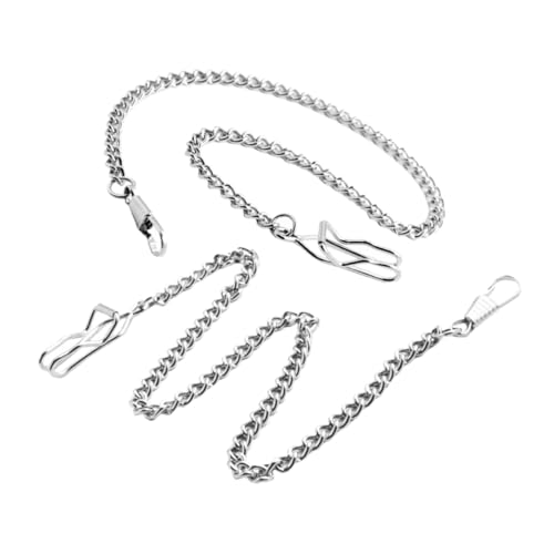 LRXIYODE 2stücke Uhrenkette Für Taschenuhr Metallkette Mit Clip Ersatzkette Für Herren Hosenkette Aus Dekorkette Für Vintage Taschenuhr Taschenuhrkette Mit Trendigem Design von LRXIYODE