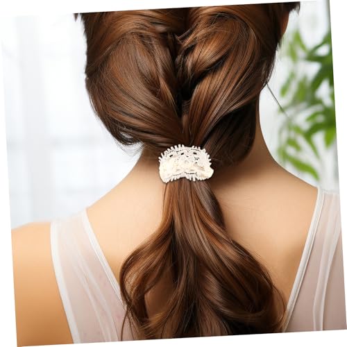 LRXIYODE 2 Stück Teiliges Damen Elastische Spitzen haarbänder mit Quasten Schonend Dehnbar und Rutschfest Vielseitig für Pferdeschwanz und Zopf Sanft zu Haar und Kopfhaut Langlebiges von LRXIYODE
