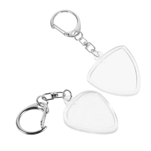 LRXIYODE 2 Stück Teiliges Gitarrenplektren-case aus Transparentem Kompakter Leichter Plectrum Organizer mit Schlüsselanhänger Schützend und Praktisch für Musiker Unterwegs von LRXIYODE