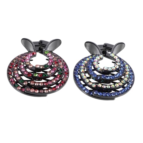 LRXIYODE 2 Stück Teiliges Haar Damen Ponytail Halter Spiral haarklammer Bunte Styling Clips für Alltag und Geschenk von LRXIYODE