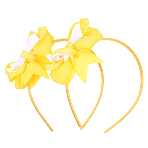 LRXIYODE 2 Stück Teiliges Haarband mit Niedlichem Schleifen Design Praktische Haarschleifen für Mädchen Weiße Gepunktete Kopfbänder als Party Accessoire und von LRXIYODE