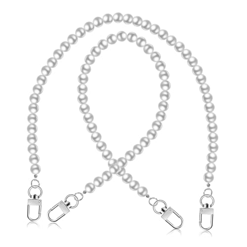 LRXIYODE 2 Stück Teiliges Hosenkette Damen Herren Metall Taillenkette mit Imitationsperlen Modische Jeans Kettengürtel Vielseitiges Accessoire für Hosen und Taschen Langlebig und Rostfrei von LRXIYODE