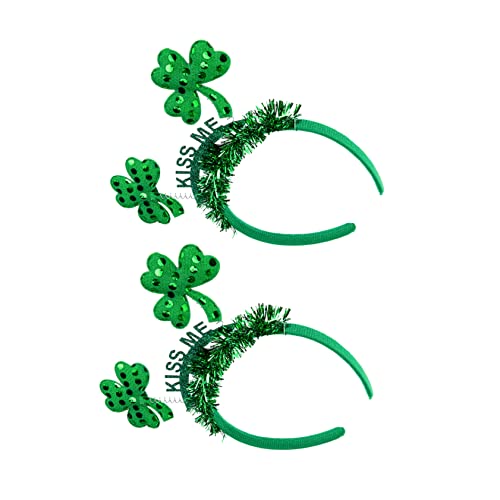 LRXIYODE 2 Stück Teiliges Kleeblatt Stirnband für Leichtes Langlebiges Patrick's Day Party Haarreif Irische Kopfbedeckung für Festival und Kostüm Bequem und Auffällig von LRXIYODE