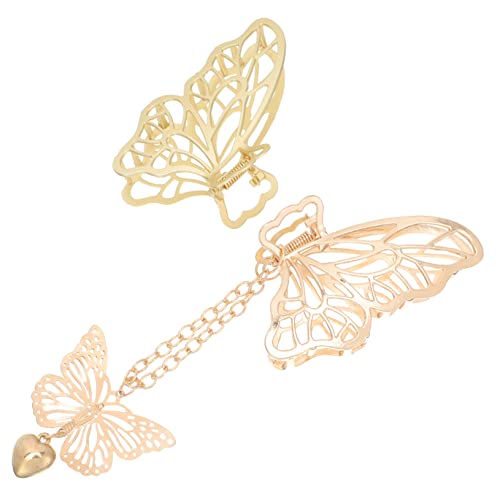 LRXIYODE 2 Stück Teiliges Metall Schmetterling Haarklammer Flexible Haarklammern für Dickes und Dünnes Haar Langlebige Haarclips für Damen und Mädchen Vielseitig Verwendbar bei Alltag und von LRXIYODE