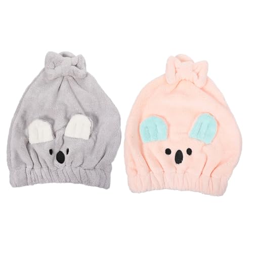 LRXIYODE 2 Stück Teiliges Mikrofaser Haartuch Schnell Trocknende Extra Dicke Fleece Haarkappe Weich Saugfähig Passend für Damen Duschen Spa und Reisen Farbauswahl Zufällig Zufällige Farbe von LRXIYODE