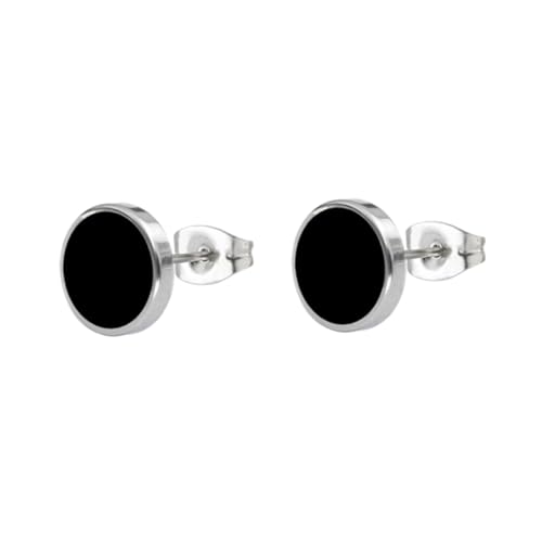 LRXIYODE 2 Stück Teiliges Ohrringe Ohrstecker mit Flachem Verschluss Modisch Leicht Langlebig Silberfarben für Damen und Herren Komfortabel und Sicher zu Tragen von LRXIYODE