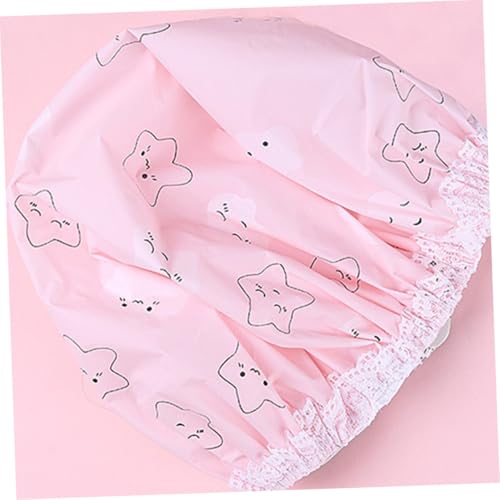 LRXIYODE 2 Stück Teiliges PVC Duschhauben Wasserdichtes Badekappen für Damen und Herren Haarschutz Beim Baden und Duschen für Langes Haar Badezimmerzubehör von LRXIYODE