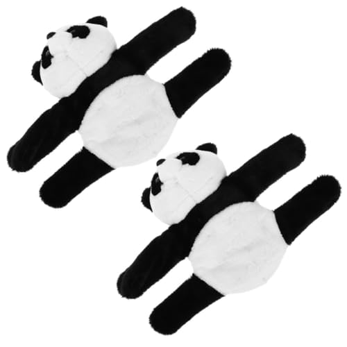 LRXIYODE 2 Stück Teiliges Panda Plüsch Slap Armband Weiches Cartoon Tier Handgelenkband Sicher und Bequem für Partygeschenke Geburtstagsfeiern Niedliches Tierdesign von LRXIYODE