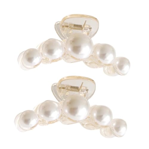 LRXIYODE 2 Stück Teiliges Perlen Kreative Haarklammern Damen Haarschmuck Elegant Glatte Oberfläche Vielseitig für Alltag Arbeit Party von LRXIYODE