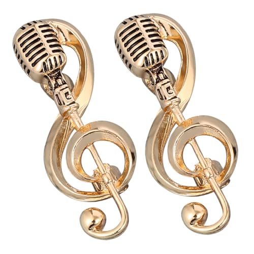 LRXIYODE 2stücke Brosche Anstecknadel Mit Musikmotiv Mikrofon-design Aus Stilvoller Schmuck Für Herren Und Damen Passend Für Anzüge Und Rucksäcke Einzigartiges Accessoire von LRXIYODE