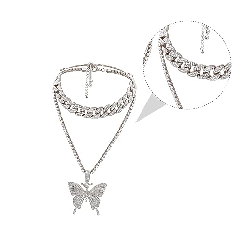 LRXIYODE 2 Stück Teiliges Retro Set mit Übertriebenem Design und Strass Geometrische Schmuckstücke für Damen für Partys und Besondere Anlässe von LRXIYODE