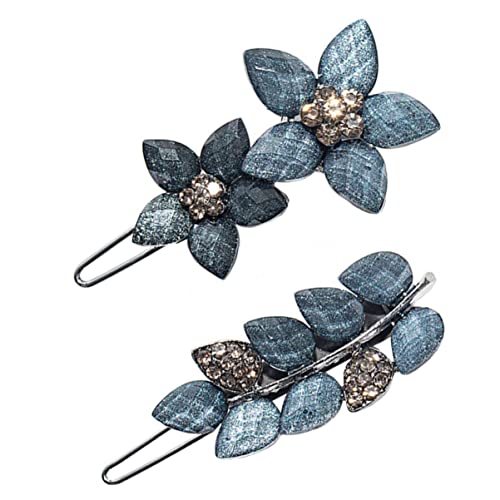 LRXIYODE 2 Stück Teiliges Set Blumen und Haarklammern für Damen Funkelnde Haarschmuck Accessoires für für Hochzeiten und Partys von LRXIYODE