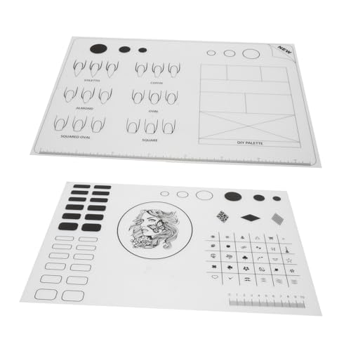 LRXIYODE 2 Stück Teiliges Silikon Nagel Übungspad Nageldesign Matte mit Farbtestzonen Leicht Tragbar für Nagelkunst Stempel Maniküre Zubehör Geeignet für Profi und Privatgebrauch LRXIYODE 2 Stück Teiliges Silikon Nagel Übungspad Nageldesign Matte mit Farbtestzonen Leicht Tragbar für Nagelkunst Stempel Maniküre Zubehör Geeignet für Profi und Privatgebrauch von LRXIYODE
