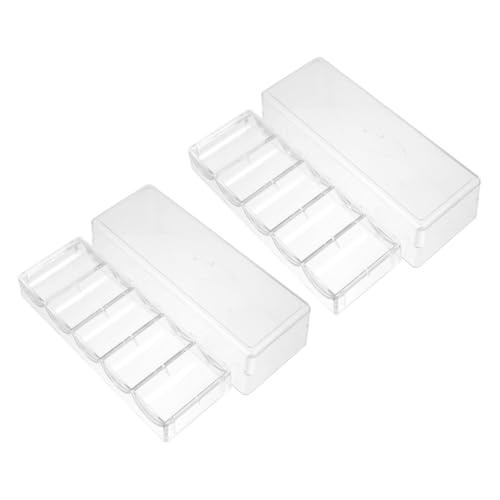 LRXIYODE 2 Stück Teiliges Transparentes Poker Chips Aufbewahrungsset mit Deckeln Wasserdichtes Langlebiges Organizer Tablett Chips Kapazität für Zuhause und Party von LRXIYODE