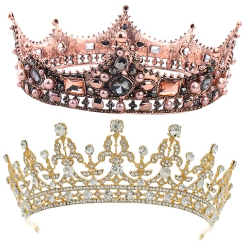 LRXIYODE 2 Stück Teiliges Vintage Barock Diadem aus Legierung mit Strass und Perlen Leichtes Stirnband Haarschmuck für Hochzeit Party und Festliche Anlässe Braut Tiara LRXIYODE 2 Stück Teiliges Vintage Barock Diadem aus Legierung mit Strass und Perlen Leichtes Stirnband Haarschmuck für Hochzeit Party und Festliche Anlässe Braut Tiara von LRXIYODE