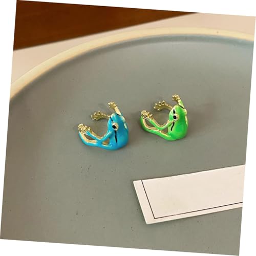 LRXIYODE 2 Stück Verstellbare Froschringe Damen Offene Tier ringe Handmade Niedlich Vielseitig Einstellbar Schmuck für Frauen und Mädchen von LRXIYODE