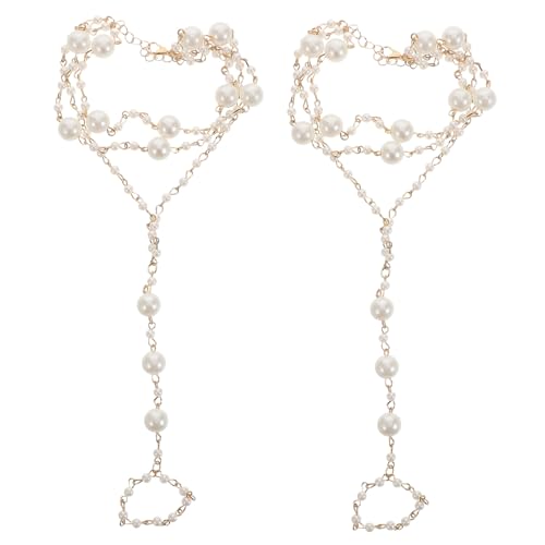 LRXIYODE 2 Stück Verstellbare Knöchelketten für Damen mit Quaste Sommer Schmuck für Urlaub Hochzeit und Alltag Leichte und Atmungsaktive Fußkette mit Sicherem Zehenring von LRXIYODE